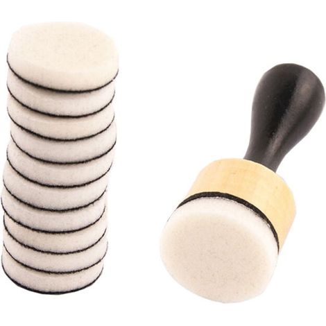 Petit outil rond pour mélanger l'encre et le rembourrage en mousse pour le scrapbooking et les loisirs créatifs. (1/4)