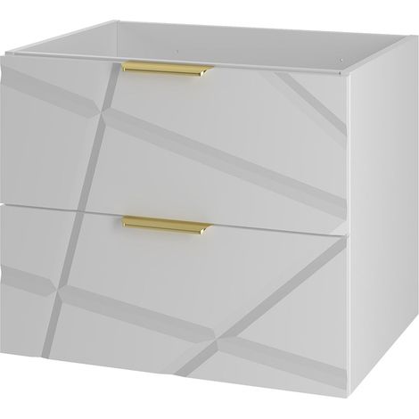 Waschtischunterschrank 60cm Aurora mit 2 Schubladen, Weiß (1/5)