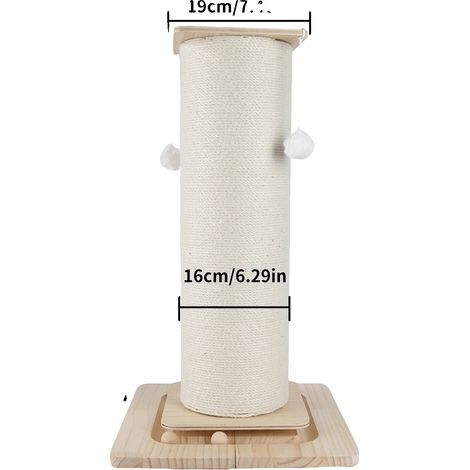 Jouet pour chat, construction en bois massif, planche à gratter amusante, S (1/2)