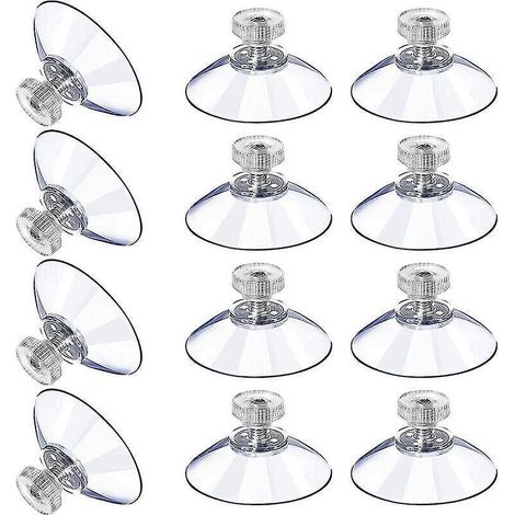 Ventouses en plastique transparent anti-collision, ventouses en caoutchouc avec écrou à vis, ventouses métalliques robustes, ventouses de rechange transparentes en PVC avec écrou à vis (lot de 20). (1/5)