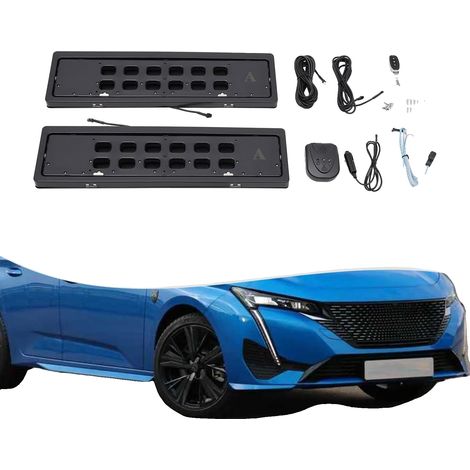 Auto-Kennzeichenhalter, Eisen-Kunststoff-Material, Innenmaße 5210,9 cm, Außenmaße 55,415,5 cm, Spannung DC 12V, Steuerdistanz 50m (1/5)