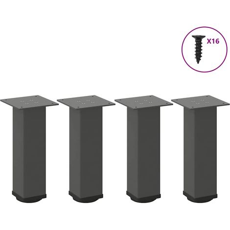 Couchtischbeine 4 Stk. Anthrazit 42-44 cm Stahl