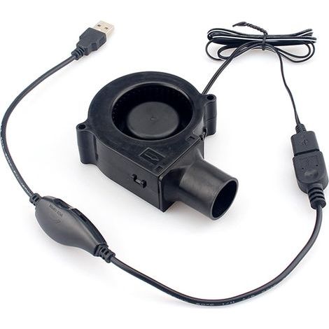 7530 7cm 5V 2A Turbogebläse für Picknicks und Camping, Drehzahlregulierbarer USB-Ventilator mit Ölgebläse (1/5)