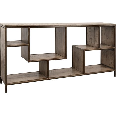 scaffale in legno di Mango 183x40x90 marrone laccato HEAVY INDUSTRY 206