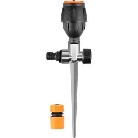 Arroseur Rotatif 360° - Tête D'arrosage À Insertion Au Sol - 4 Points De Sortie - Réglage 90°/180°/360° - En Alliage ABS Et Laiton - 26,5 x 10,5 x 2,5 cm - 1 Pièce (1/5)