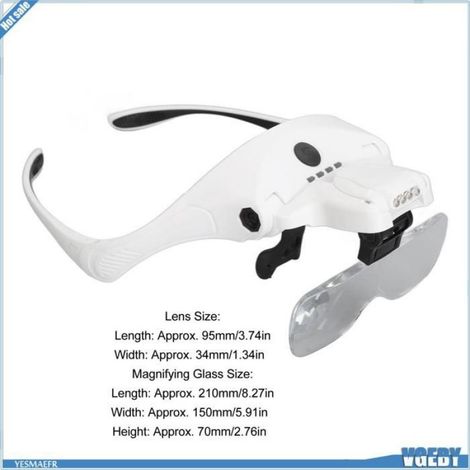 Ashata Loupe bandeau Magniseur de Bandeau, Loupe avec dureté Légère 5H Handles Rechargeables Bande-bandeau manutention elingue (1/5)