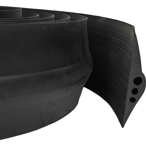 Joint de sol de garage Noir 75 x 12 mm 1 m Caoutchouc EPDM vidaXL (1/5)