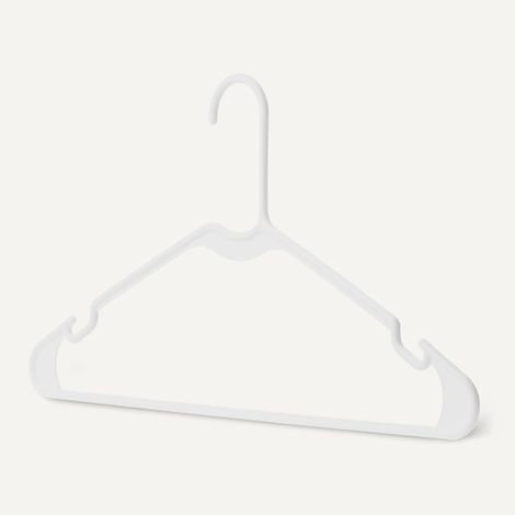 Set of 50 hanger in Plastic, Size Adulte, White (1/5)