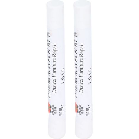 Juego de 2 lápices de pintura para muebles y suelos, para retocar arañazos y reparar materiales compuestos de madera (blanco). (1/5)