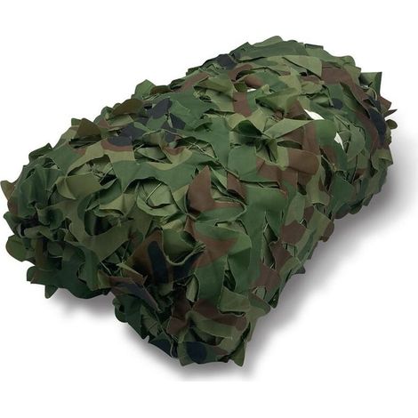 Filet de camouflage 2x3m Vert Anti-aérien Pare-soleil Extérieur Double Usage Protection UV Jardin Terrasse (1/5)