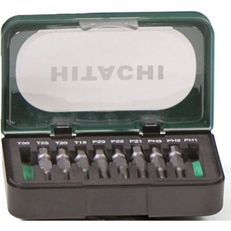 HIKOKI set puntas 10 pzas. 711000 hitachi , Set Puntas 10 Pzas. 711000 de la marca Hikoki - Hitachi.