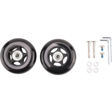 Roues de Rechange pour Valise 80mm Diamètre Universel Roulement à Billes