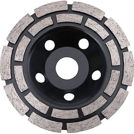 Disque diamanté pour ponçage du béton, 125 x 22, 2 mm, double rangée, meule diamantée universelle du pierre, granit, chape, usage (1/4)