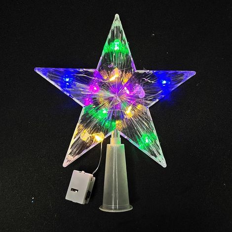 Étoile lumineuse de Noël, ornement pour sapin, décoration festive intérieure et extérieure, idéale pour maison, bar, commerce, décoration de saison (1/5)