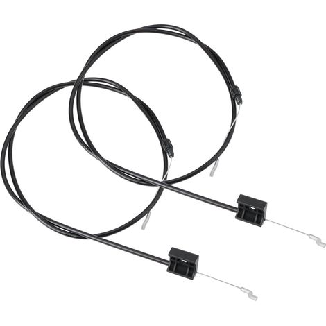 2 Câbles D'arrêt - Actionneur Tondeuse - Frein Sécurité - Remplacement OEM 532130861 - Pour Husqvarna - Noir - 105cm (1/5)