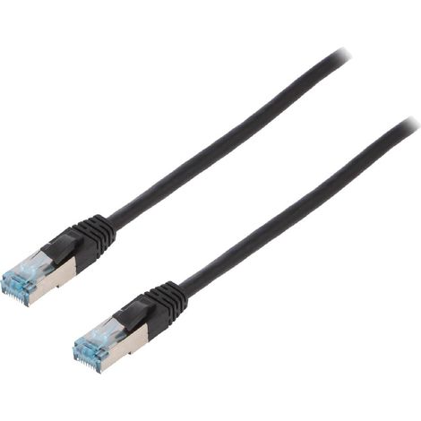 Cable reseau RJ45 male S-FTP Cat 6a noir- 30m