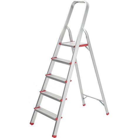 Scala Scaletta uso Domestico in Alluminio portata 150 kg (5 GRADINI) (1/4)