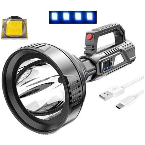 Lampe torche LED, Projecteur de recherche portable charge rapide USB avec affichage électrique intelligent (1/5)