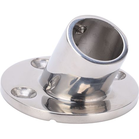Support de rambarde bateau rond 60° pour tube 25mm/1in, accessoire marine en inox 316, quincaillerie nautique robuste (1/5)