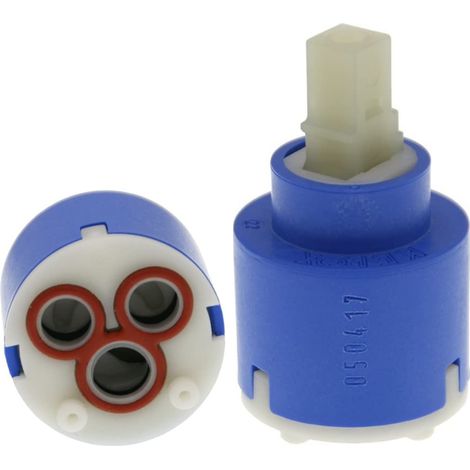Schläfer 480019 Cartuccia di Ricambio per Miscelatore Monocomando 35mm Bassa con 2 Piedini in Ceramica, Adatta per il Rubinetto della Cucina, Bagno, Lavabo, Doccia e Vasca, compatibile con Kerox (1/5)