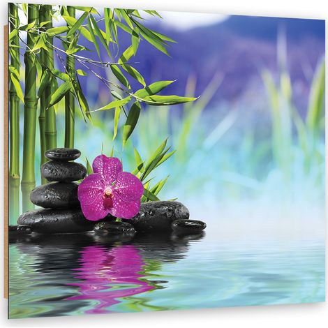 Quadro deco panel, Pietre sull'acqua zen - 40x40 (1/5)