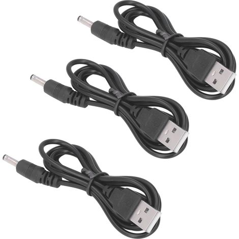 3,5 x 1,35 mm USB-Stromkabel, 3 Stück, 5-V-Gleichstromladegerät für Lüfter, Handy, Lautsprecher, Verbindungskabel (1/5)