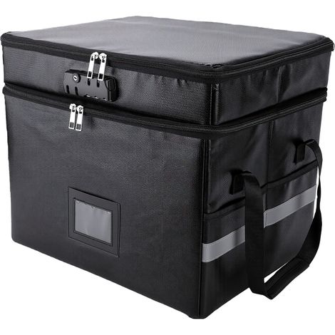 Boîte à documents ignifuge avec serrure à combinaison, organisateur de fichiers, mot de passe à 2 couches, stockage Portable pour le bureau et la maison (1/5)