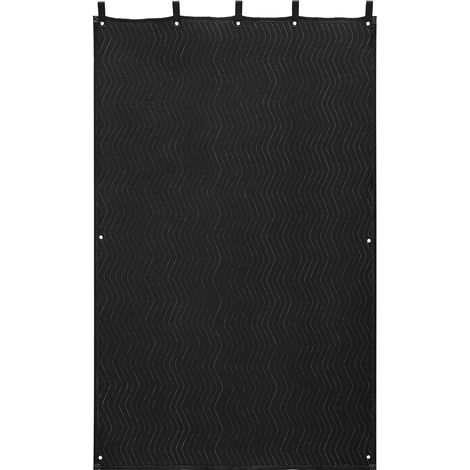 Rideau d'insonorisation 2032 x 1219 mm, avec œillets, bloque la lumière, idéal pour studio, fenêtres et portes, enregistrement musical, noir. (1/5)