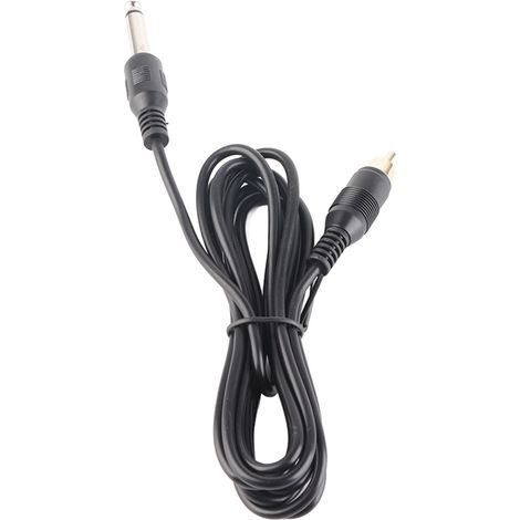 Cordon de connexion pour machine à tatouer, clip à crochet, alimentation électrique, noir (1/5)