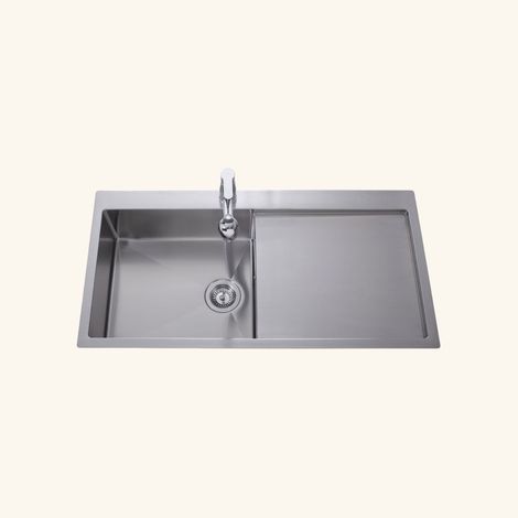 Evier inox Helika LUNY 1 grand bac 1 égouttoir droite (1/5)
