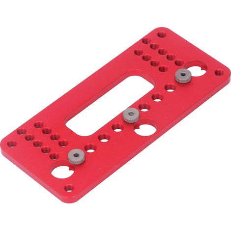 Gabarit de perçage en alliage d'aluminium pour porte de placard, avec trou de positionnement et douilles de perçage, en alliage d'aluminium. (1/5)