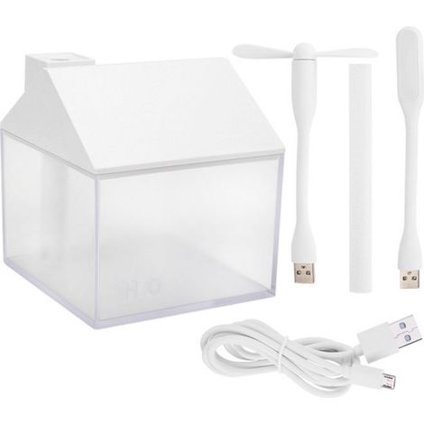 Humidificateur - Rechargeable USB - Purificateur D'Air Et Veilleuse 3-en-1 - Design Épuré - 1 Pièce (1/5)