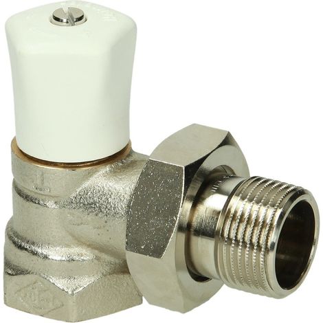 HEIMEIER Valvola di regolazione Mikrotherm forma ad angolo, DN 25, bronzo rosso nichelato, 0121-04.500