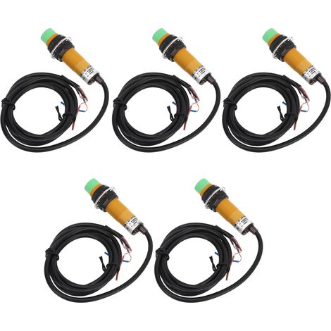 5-teiliger induktiver NPN-Näherungssensor, nicht versenktes ABS-Gehäuse, 6-36VDC-Erkennungsschalter, berührungsloser Präsenzsensor. (1/5)