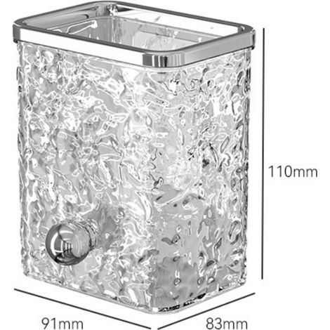 Boîte Murale Glaciers pour Brosses à Dents et Dentifrice, Transparent Salle de Bain (1/5)