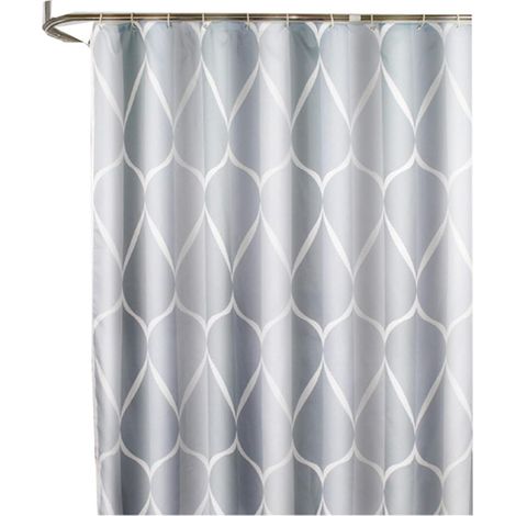 Wasserdichter, schimmelresistenter Duschvorhang – Grau – 120 × 180 cm – Waschbarer Duschvorhang aus Polyester – Inklusive 8 Duschvorhanghaken (1/5)