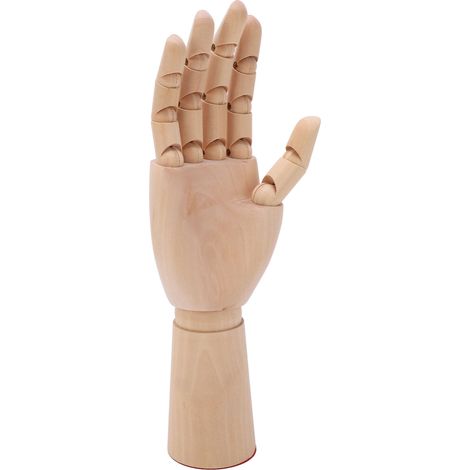 Modèle de Main Articulée en Bois pour Dessinateurs, Doigts Flexibles et Résistants pour Présentations Artistiques (1/5)