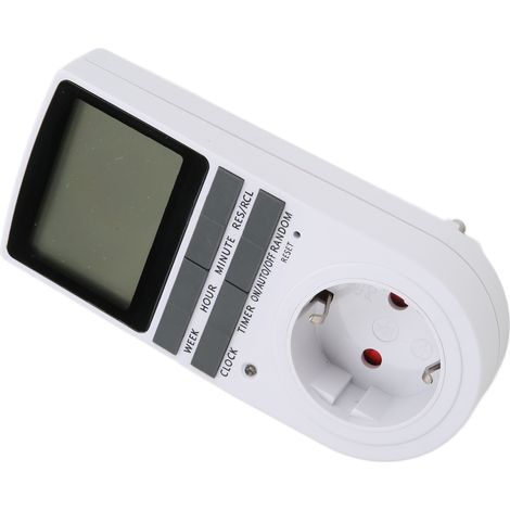 DT01 Steckdosen-Zeitschaltuhr, automatischer Zeitschalter, programmierbarer Zeitschalter für Haushaltsgeräte, EU-Stecker, 230 V (1/5)