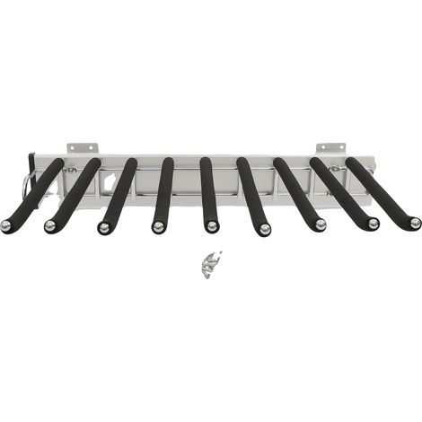 Perchero de pared para pantalones, diseño que ahorra espacio, negro, talla M (1/2)