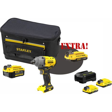 Kit Avvitatore ad impulsi a batteria 18V attacco 1/2" SFMCF920B V20 + Batteria al Litio 18 Volt LI-Ion 4.0 Ah V20 SFMCB204 + Set energia + EXTRA OMAGGI FATMAXB. STANLEYB.
