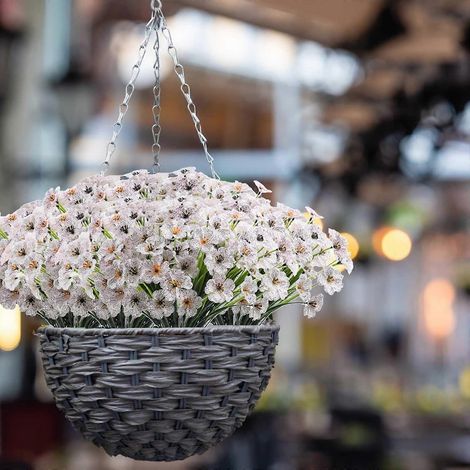 Künstliche lila Blumen, künstliche Blumen zum Schutz im Freien, künstliche Blumen zur Gartendekoration (1/3)