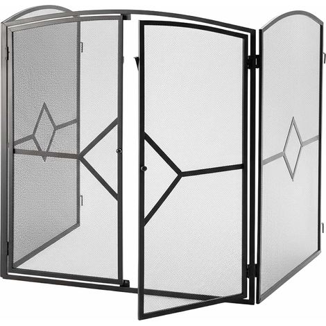 Pare feu en fer forge 3 pieces avec porte