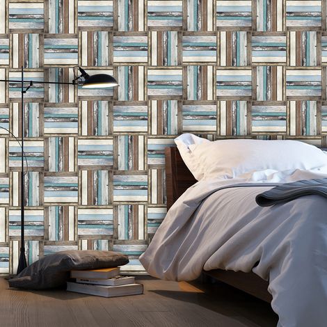 Fotomurale - Wooden weave of colors - 50x1000 (1/4)