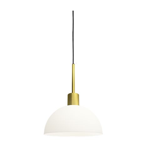 Vienda Dome Suspension Plafonnier Laiton, Verre Opale 1x E14 (1/2)