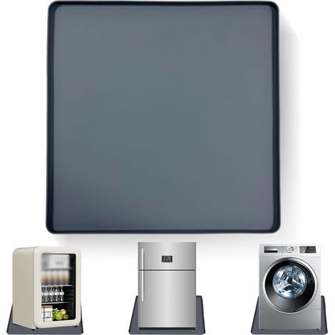 Kühlschrank-Tischdecke mit sicherem Rand – 65 x 60 cm – aus Silikon – Bakterien vor Verschmutzung – Schutz vor der Sonne – in den Kühlschrank stellen, in die Waschmaschine stellen (1/4)