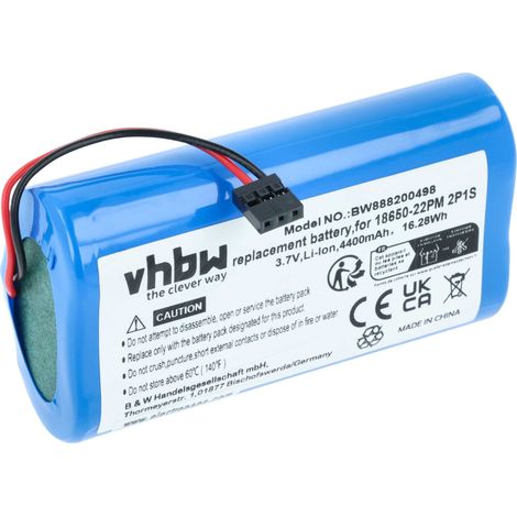 vhbw batteria compatibile con Trelock LS 950 torcia, lampada da elmetto (4400mAh, 3,7V, Li-Ion)
