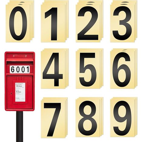 House Numbers, 11 cm Letterbox, 0-9 Vinyl Number Stickers for Post Boxes