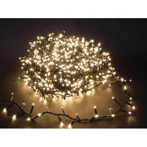 Shimmerlight LED - 34 m - 1500 warmweiße Lampen - grünes Kabel - Dimmer - 24 V