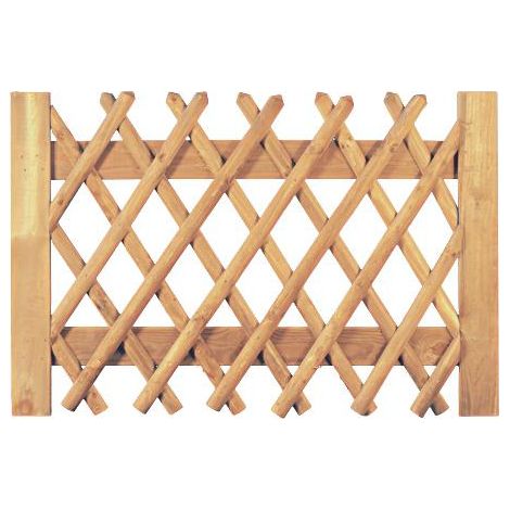 Jägerzaun braun Doppeltor 300 x 100 cm