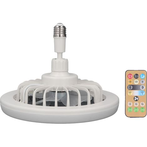 Petit ventilateur de plafond avec éclairage, télécommande, douille E27, vitesse réglable, boîtier fermé, 85-265 V (1/5)